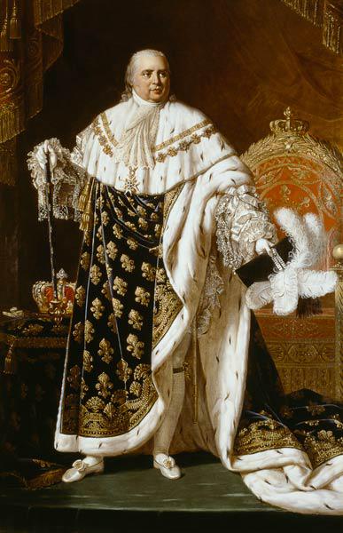 Robert Lefevre Portrait of Louis XVIII in coronation robes oil painting image